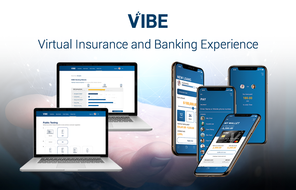 Award-winning vibe virtual insurance and banking experience in Hong Kong.