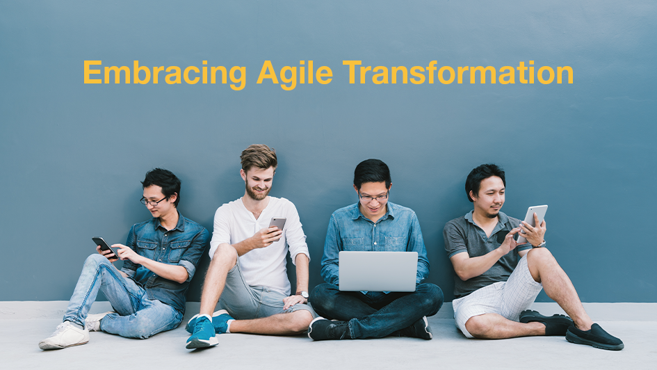 A group of award-winning people embracing agile transformation.