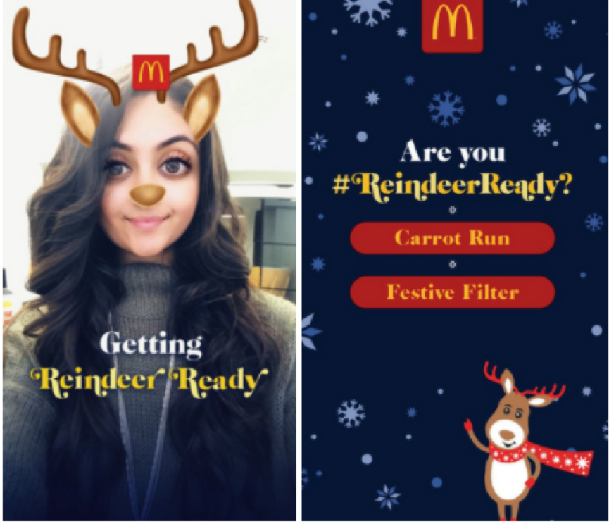 McDonald's award-winning reindeer selfie.