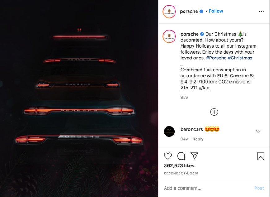 Mercedes Benz digital marketing campaign for Christmas on Instagram in Hong Kong.